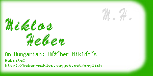 miklos heber business card